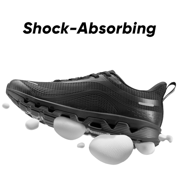 [MovePlush] Women's Lightweight Athletic Sneakers - ALL BLACK - 4